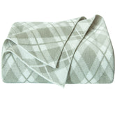 NTBAY Cotton Cable Knit Grid Toddler Blanket – Soft & Warm