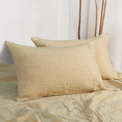 French Linen Pillowcases – 2 Pack, Breathable & Cooling, Envelope Closure|NTBAY®️