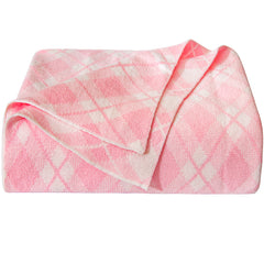 NTBAY Cotton Cable Knit Grid Toddler Blanket – Soft & Warm