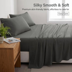 6-Piece Brushed Microfiber Bed Sheet Set - NTBAY