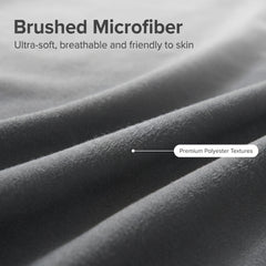 3 Pieces Brushed Microfiber Flat Sheet Set with Envelope Pillow Cases - NTBAY