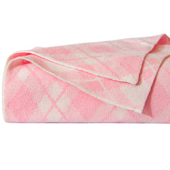 NTBAY Cotton Cable Knit Grid Toddler Blanket – Soft & Warm