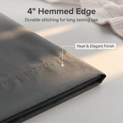 3 Pieces Brushed Microfiber Flat Sheet Set with Envelope Pillow Cases - NTBAY
