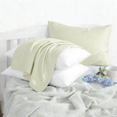 NTBAY 2 Pack Cotton 13" x18" Pillows with Toddler Cotton Pillowcases