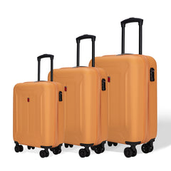 Ntbay 3 Piece Lightweight and Durable ABS Luggage Set with 360°Silent Wheels and TSA Lock