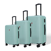 Ntbay 3 Piece Lightweight and Durable ABS Luggage Set with 360°Silent Wheels and TSA Lock