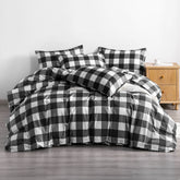 NTBAY 3-Piece Brushed Microfiber Striped Duvet Cover Set
