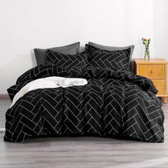 NTBAY Twin Duvet Cover Set – Soft Microfiber, Brick Print
