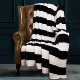 Black and White Flannel Throw Blankets|NTBAY®️