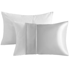 NTBAY 2 Pack Cotton 13" x18" Pillows with Satin Envelope Toddler Pillowcases