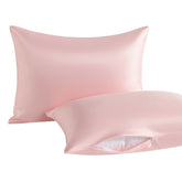 NTBAY 2 Pack Cotton 13" x18" Pillows with Toddler Satin Pillowcases