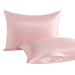 NTBAY 2 Pack Cotton 13" x18" Pillows with Toddler Satin Pillowcases