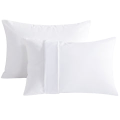 NTBAY 2 Pack Cotton 13" x18" Pillows with 14"x20" Toddler Microfiber Pillowcases