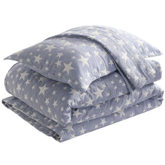 NTBAY 3 Piece Muslin Bedding Set, Soft 3-Layer Cotton Blanket with Pillow Shams