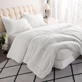 3 Pieces Microfiber Comforter Set with Pillow Shams - NTBAY