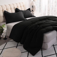 3 Pieces Microfiber Comforter Set with Pillow Shams - NTBAY