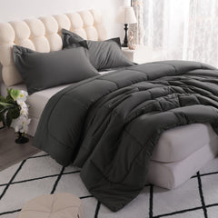 3 Pieces Microfiber Comforter Set with Pillow Shams - NTBAY