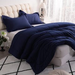 3 Pieces Microfiber Comforter Set with Pillow Shams - NTBAY