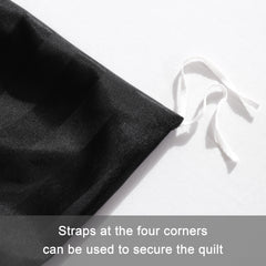 Ntbay 3-Pieces Silky Satin Stripe Duvet Cover Set