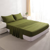 Ntbay 3/4-Pieces Bamboo Bed Sheets Set, Ultra Breathable & Cooling Bedding Set