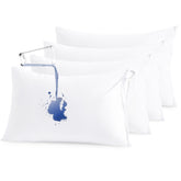 4 Pack Microfiber Waterproof Pillow Protectors with Hidden Zipper|NTBAY®️ - NTBAY