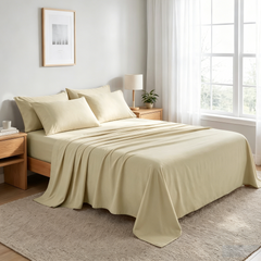 6-Piece Brushed Microfiber Bed Sheet Set - NTBAY