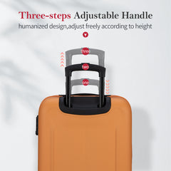Ntbay 3 Piece Lightweight and Durable ABS Luggage Set with 360°Silent Wheels and TSA Lock