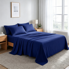 6-Piece Brushed Microfiber Bed Sheet Set - NTBAY