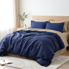 7 Piece Duvet Cover Bedding Set with Sheet Set - NTBAY