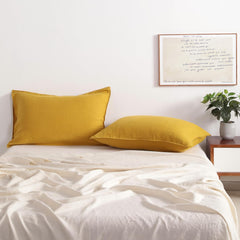 NTBAY French Linen Pillowcases – 2-Pack, Breathable & Cooling