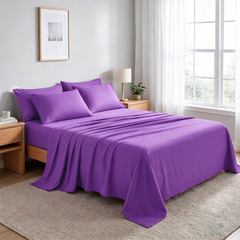 6-Piece Brushed Microfiber Bed Sheet Set - NTBAY