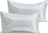 NTBAY 2-Pack Satin Quilted Pillow Shams – Luxurious & Decorative
