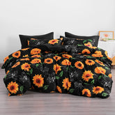 NTBAY Queen Duvet Cover Set – 3 Pieces, Sunflower Print