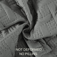 NTBAY Twin Quilt Set 68x96 – Grey Bedspread with 1 Pillow Sham