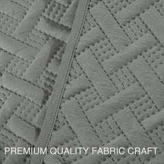 NTBAY Twin Quilt Set 68x96 – Grey Bedspread with 1 Pillow Sham