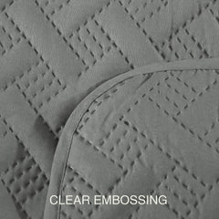 NTBAY Twin Quilt Set 68x96 – Grey Bedspread with 1 Pillow Sham