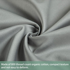 Organic Cotton Pillow Shams – Set of 2, Soft & Silky Sateen, 800TC|NTBAY®️