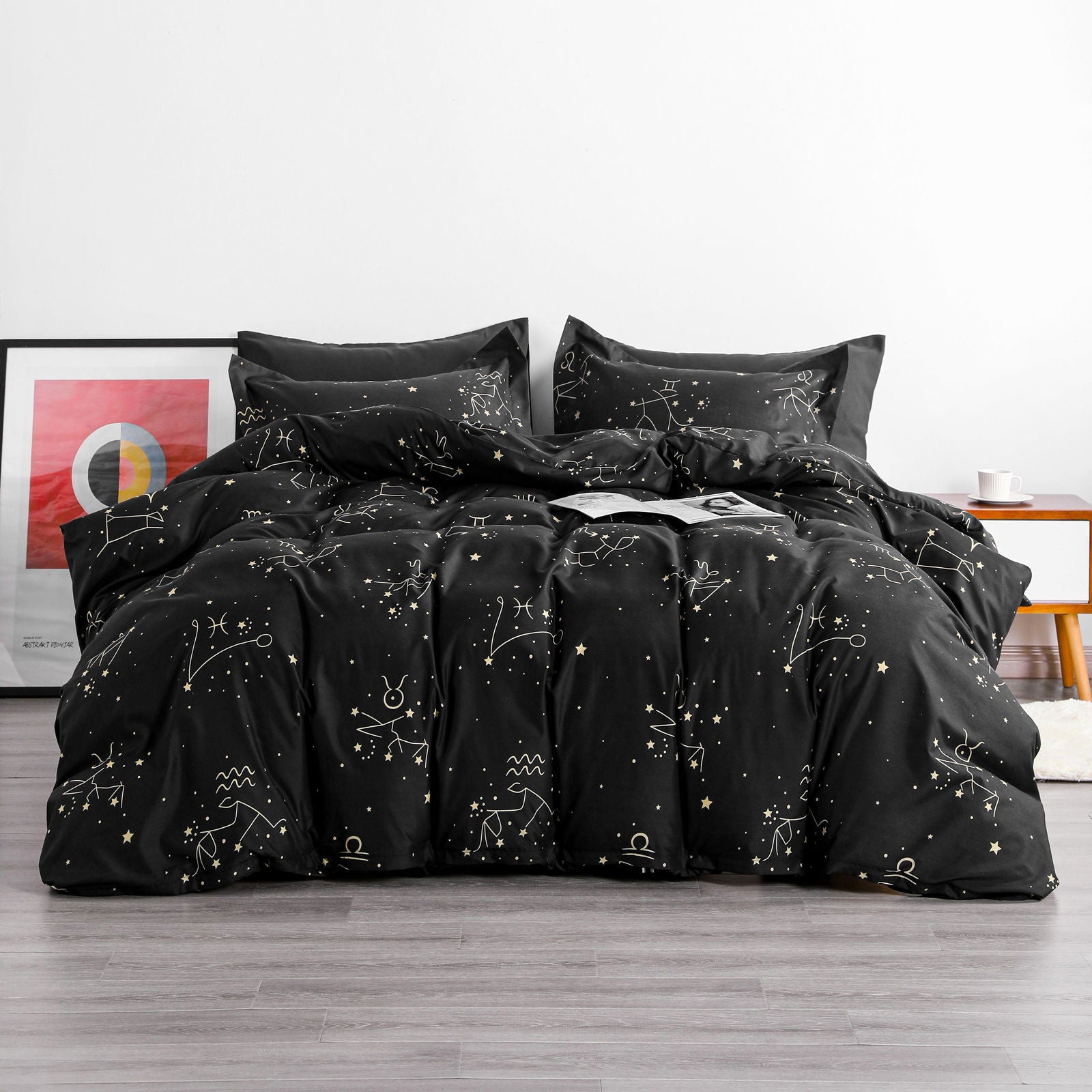 NTBAY 2/3 Pieces Constellation Pattern Microfiber Duvet Cover Set - NTBAY