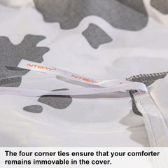 NTBAY 2/3 Pieces Cow Pattern Microfiber Duvet Cover Set - NTBAY