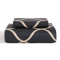 NTBAY 2/3 Pieces Curve Pattern Microfiber Duvet Cover Set - NTBAY
