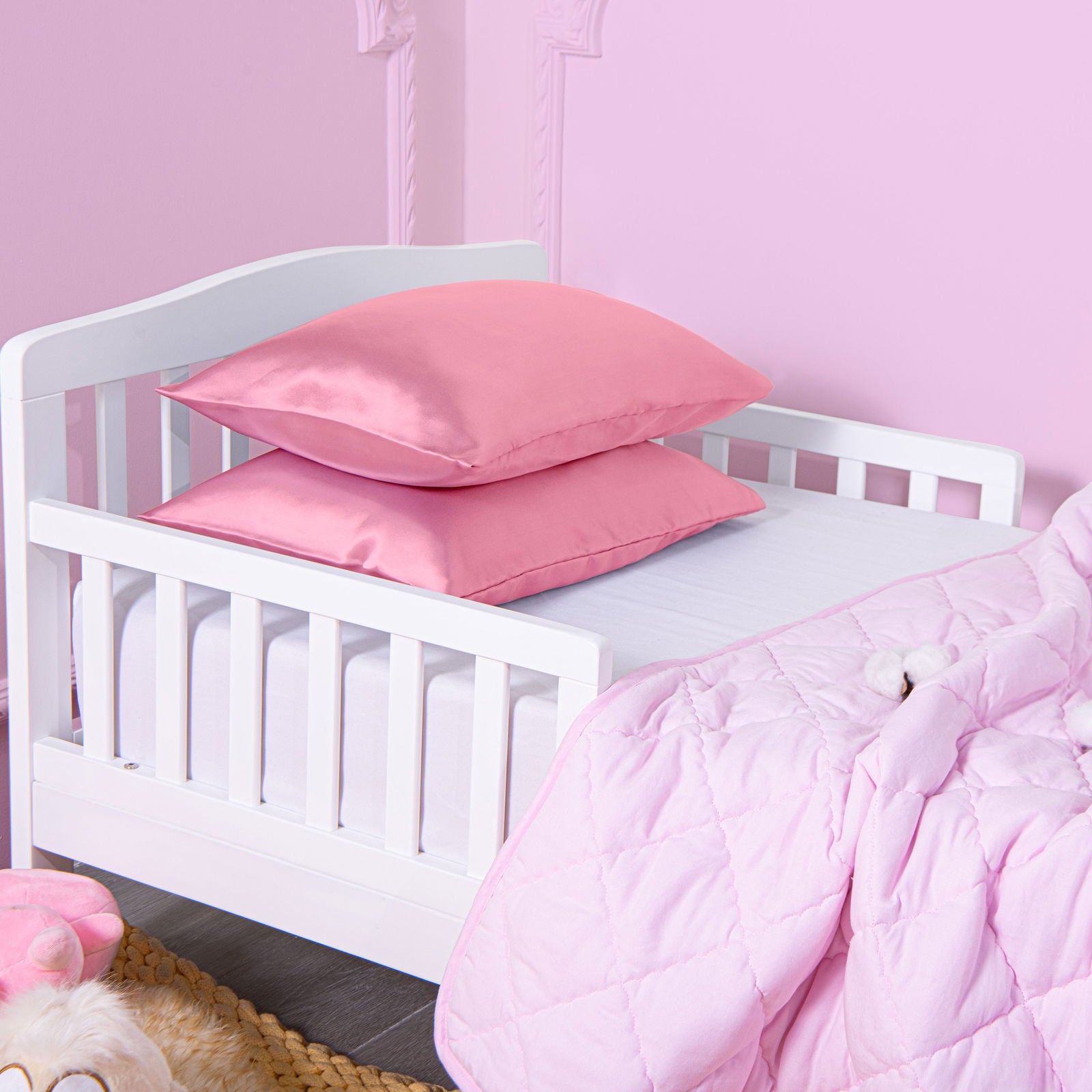 NTBAY 2 Pack Satin Toddler Pillowcases with Envelope Closure - NTBAY