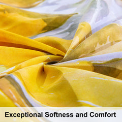 NTBAY 3 Pieces Sunflowers Pattern Microfiber Duvet Cover Set - NTBAY