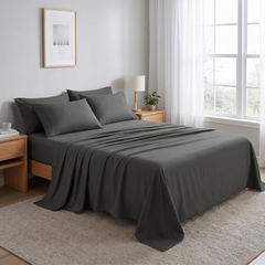 6-Piece Brushed Microfiber Bed Sheet Set - NTBAY