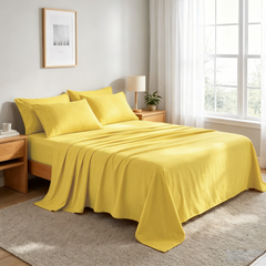 6-Piece Brushed Microfiber Bed Sheet Set - NTBAY