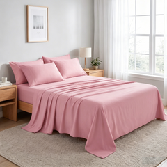 6-Piece Brushed Microfiber Bed Sheet Set - NTBAY