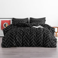 NTBAY Twin Duvet Cover Set – Soft Microfiber, Brick Print