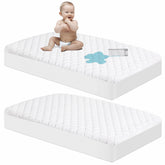 NTBAY 2-Pack Waterproof Crib Mattress Protectors – Washable