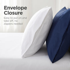 7-Piece Microfiber Comforter Bedding Set, Contrast Design with Deep Pocket Fitted Sheet - NTBAY