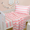 NTBAY 3-Piece Microfiber Toddler Sheet Set Pink and White - NTBAY
