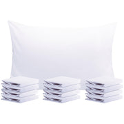 NTBAY 12 Pack Microfiber Pillowcases with Envelope Closure White / Queen (20 x 30 inches) - NTBAY